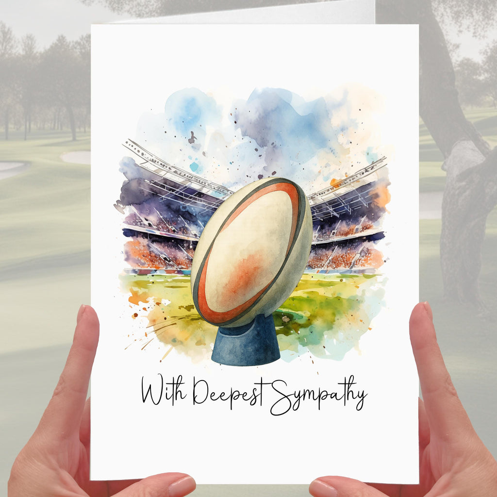 Rugby Sympathy Card Grief Mourning