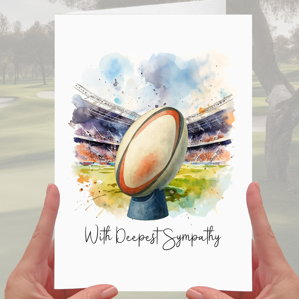Rugby Sympathy Card Grief Mourning