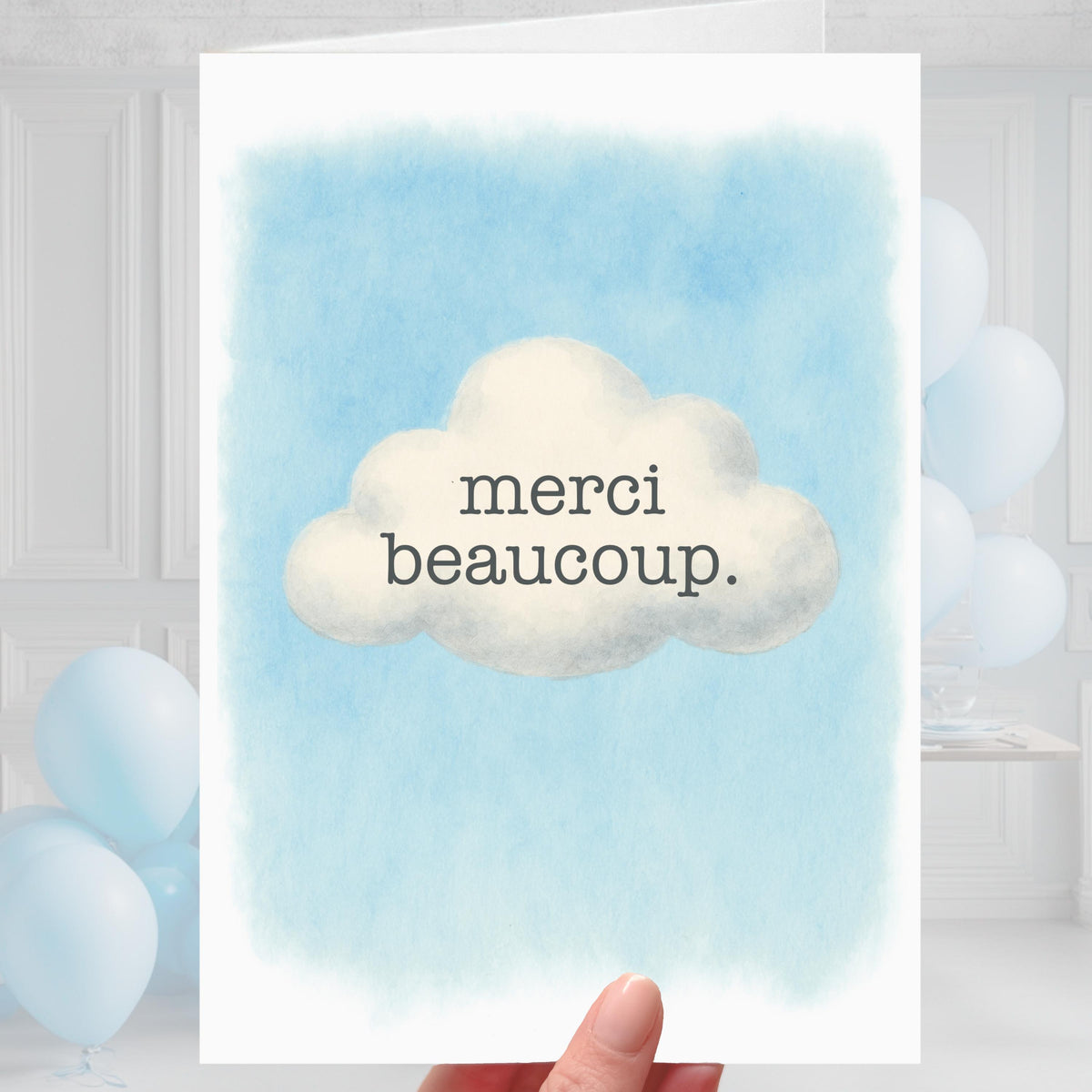 merci beaucoup card thanks you cloud thanks french