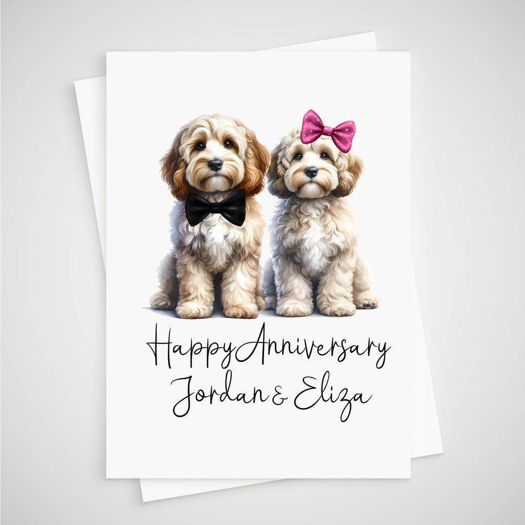 Cockapoo Anniversary Card Personalised Dog