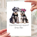 Miniature Schnauzer Engagement Card Personalised Dog