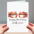 Crab Anniversary Card Personalised