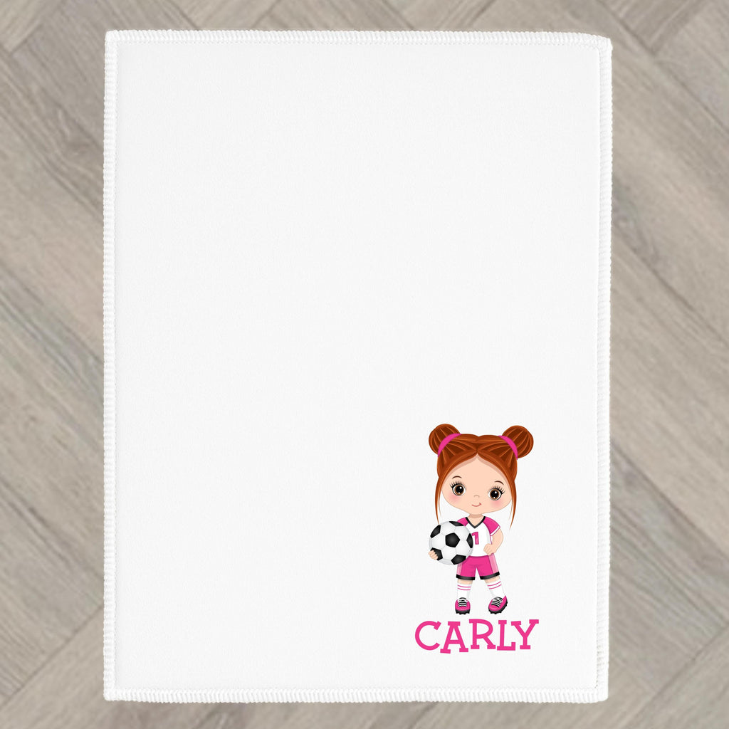 Girls Football Towel Personalised Soccer Gift