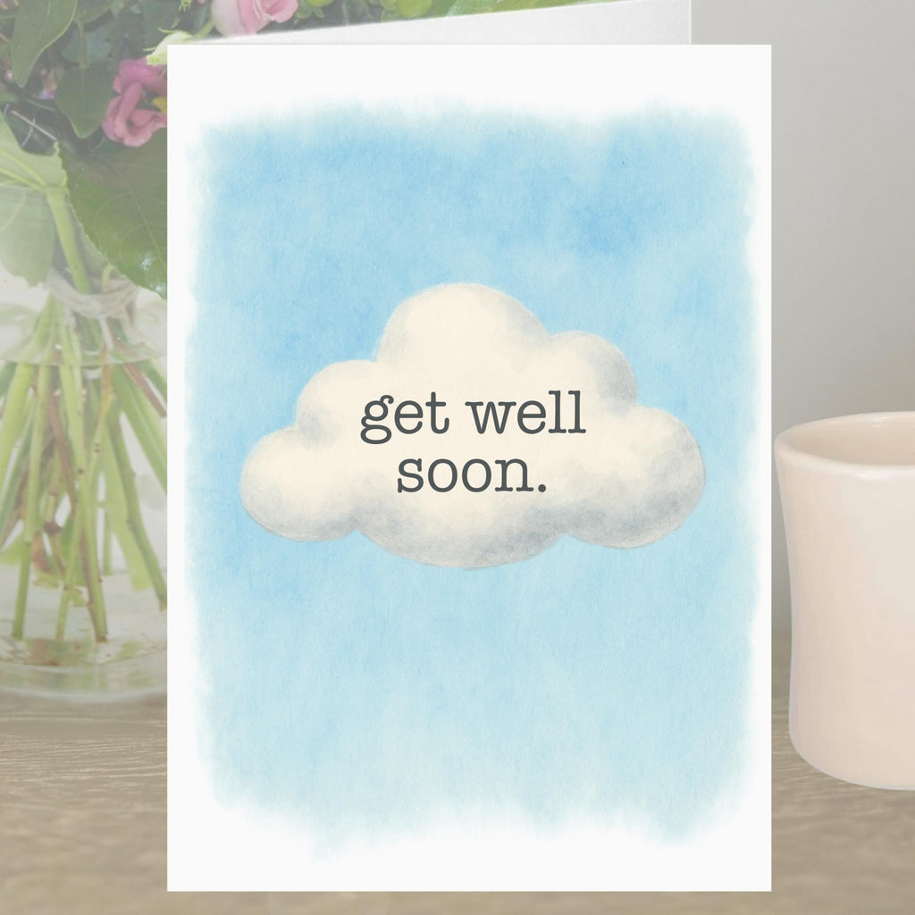Get well soon Card Cloud sorry you're ill poorly better