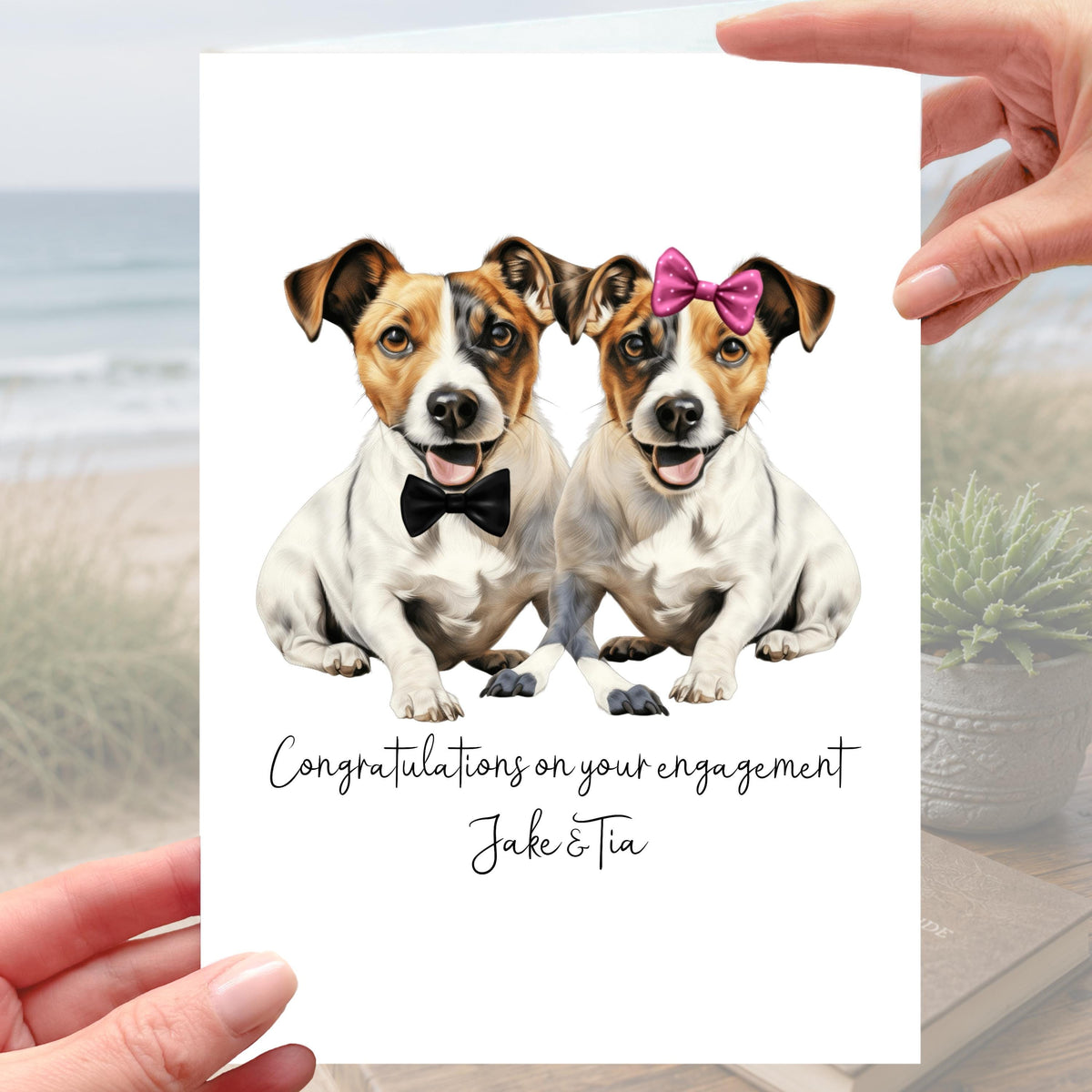 Jack Russell Engagement Card Personalised Dog