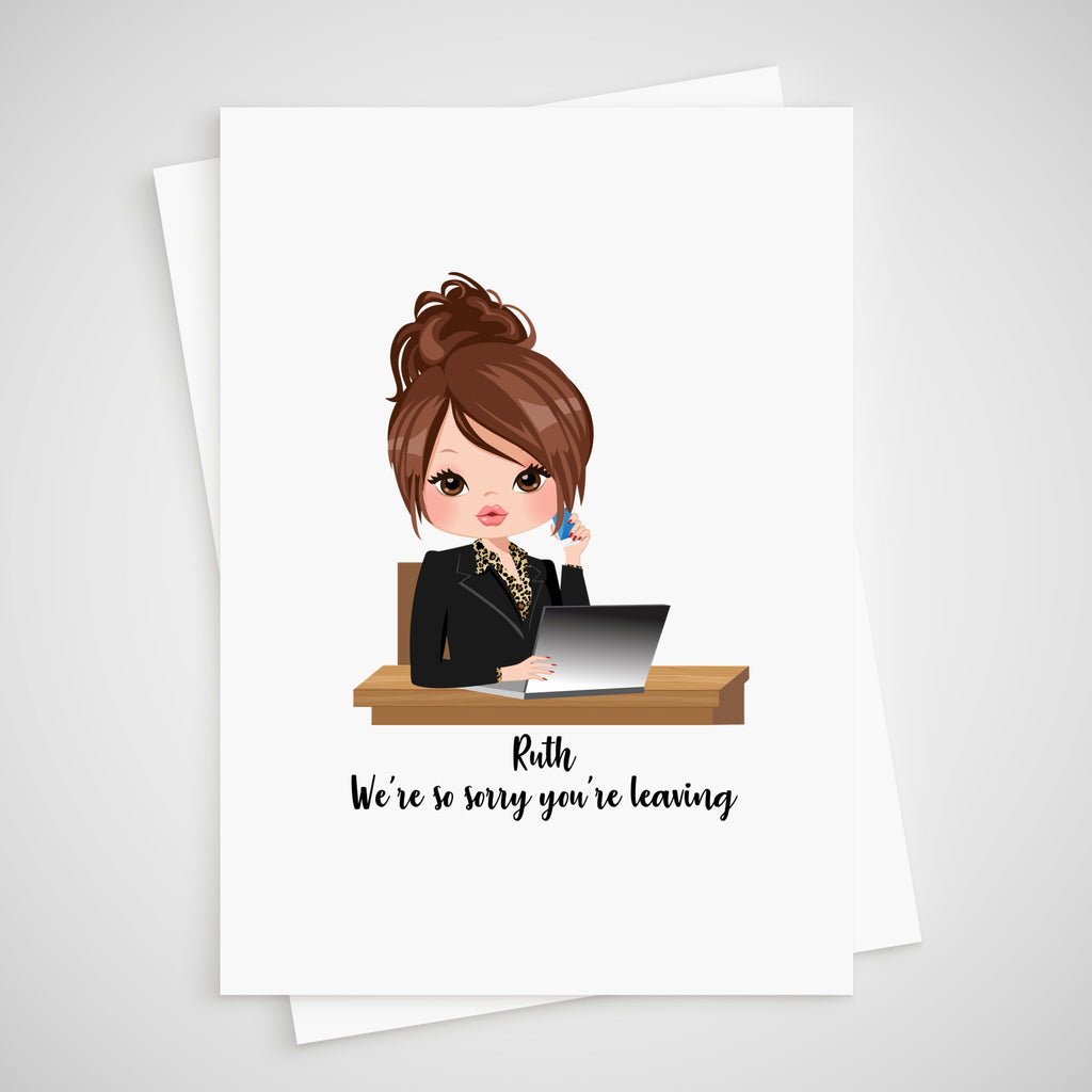 Leaving Card for co-worker Personalised Office Colleague Sorry your leaving