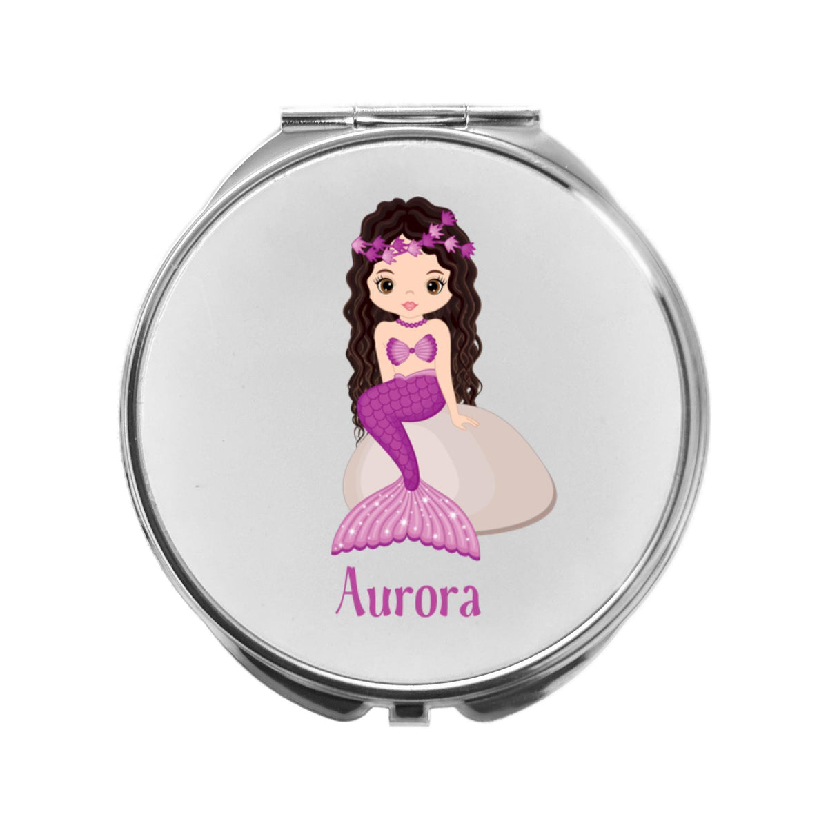 Mermaid Compact Mirror Personalised Girl