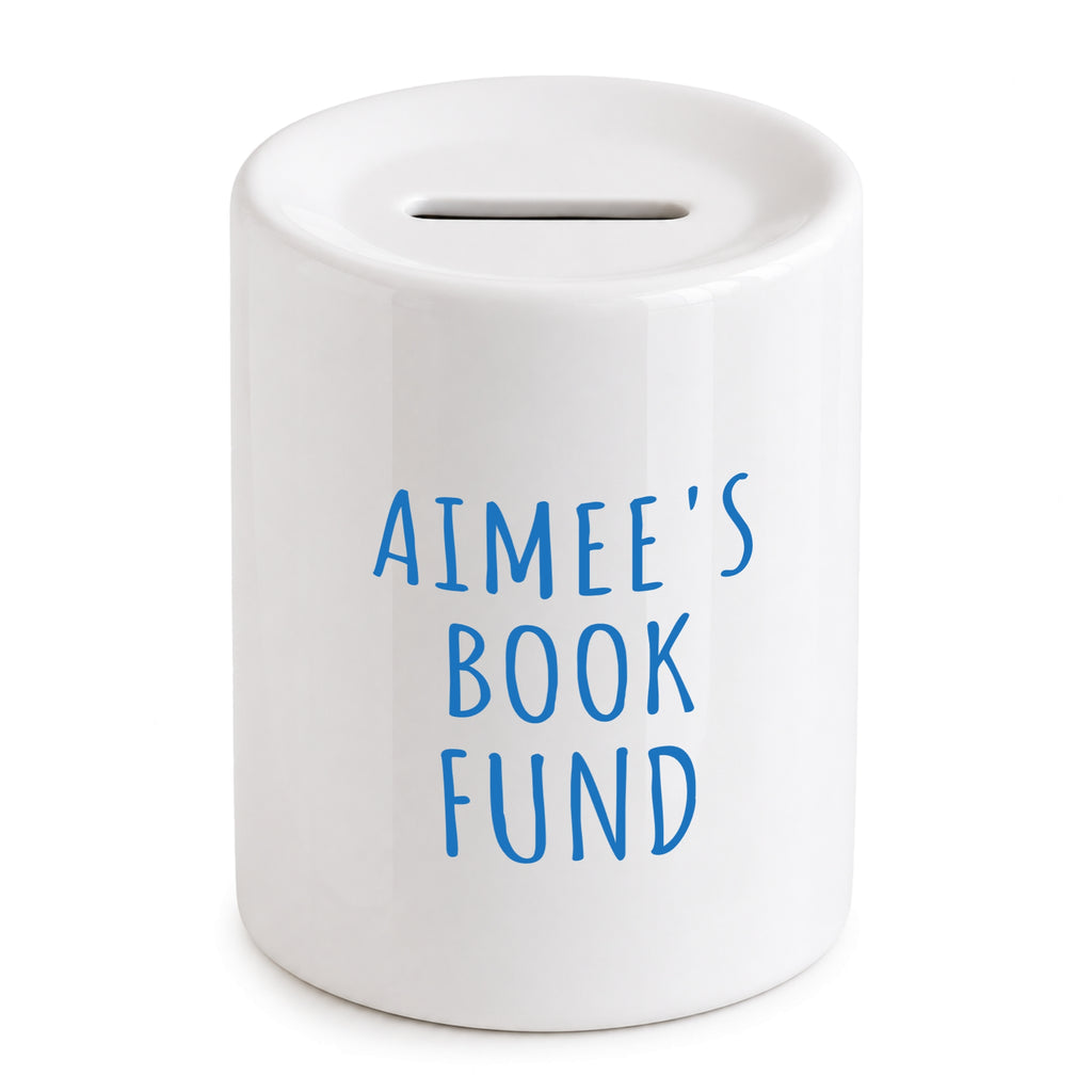 Personalised Book Fund Money Box Gift for Her bookworm savings Piggy Bank