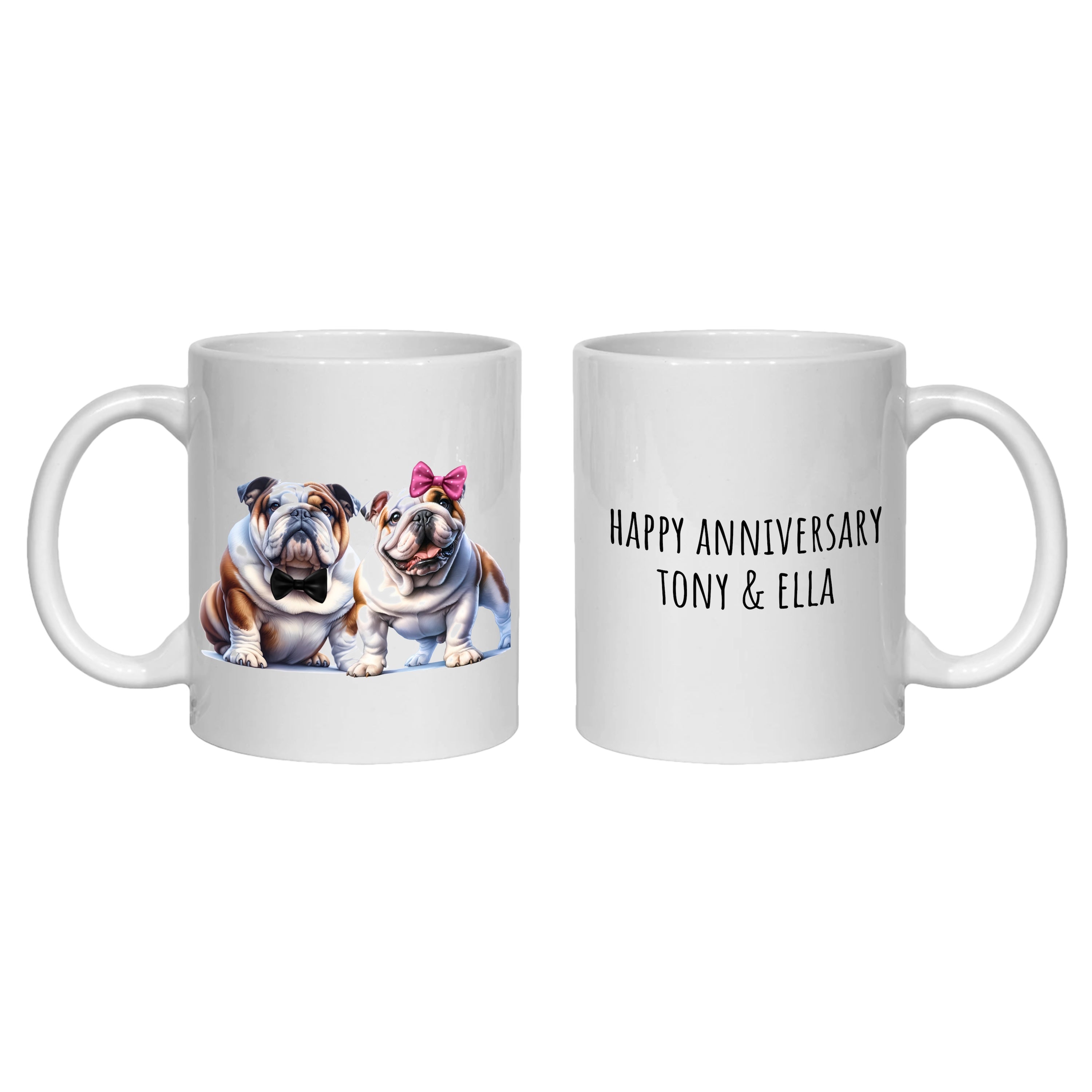 Bulldog Personalised Anniversary Mug Dogs Gift