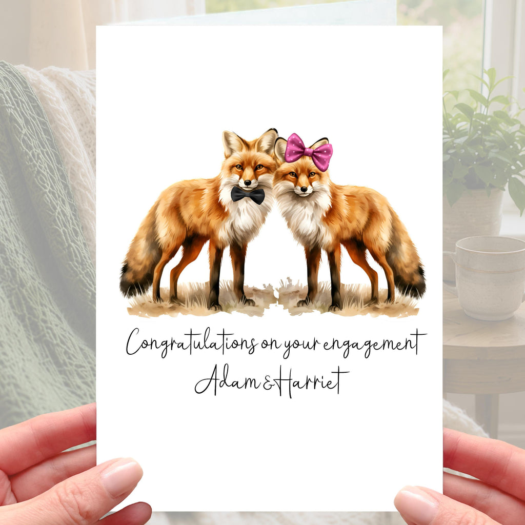 Fox Engagement Card Personalised
