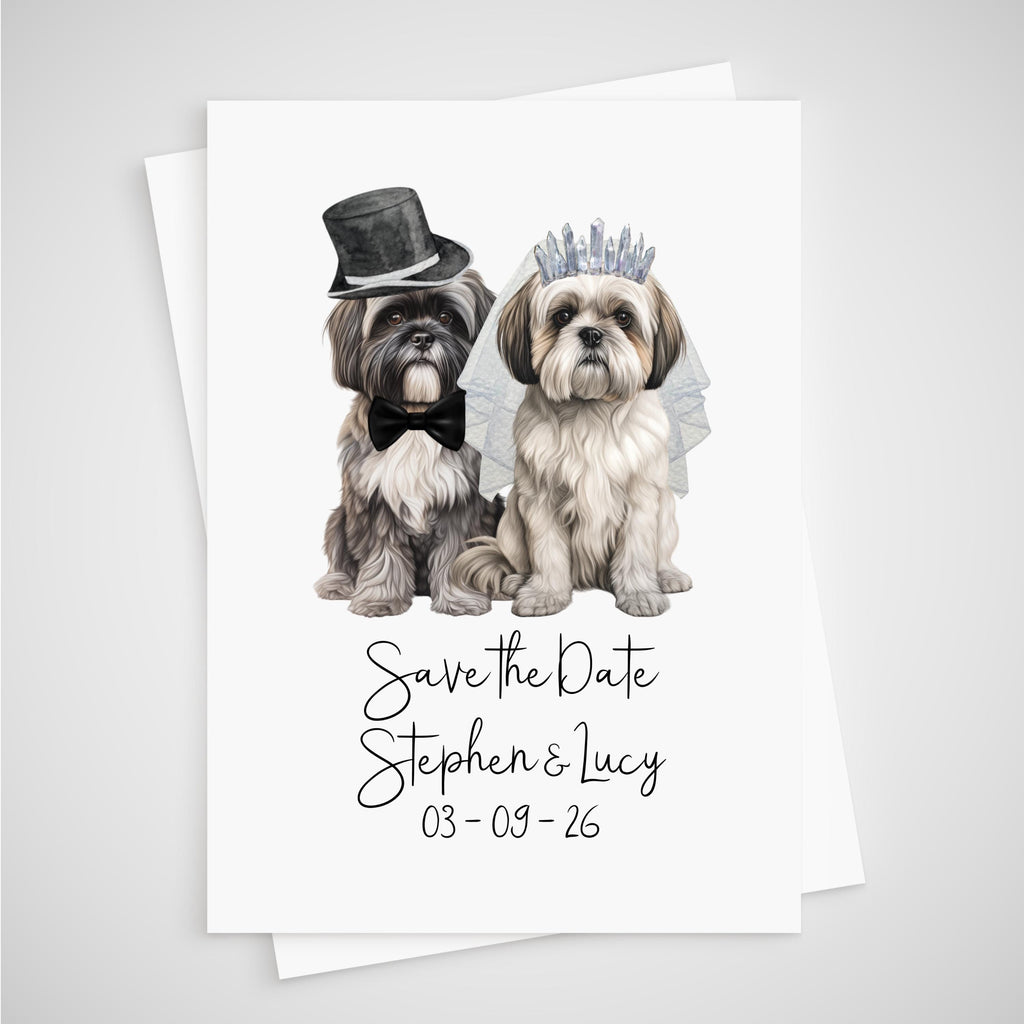 Personalized Dog Wedding Save the Date Card