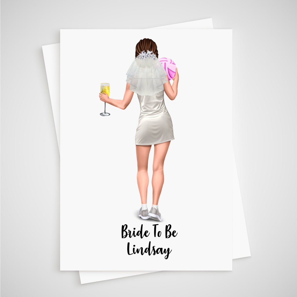 Netball Bride To Be Card Personalised Hen Party Bachelorette
