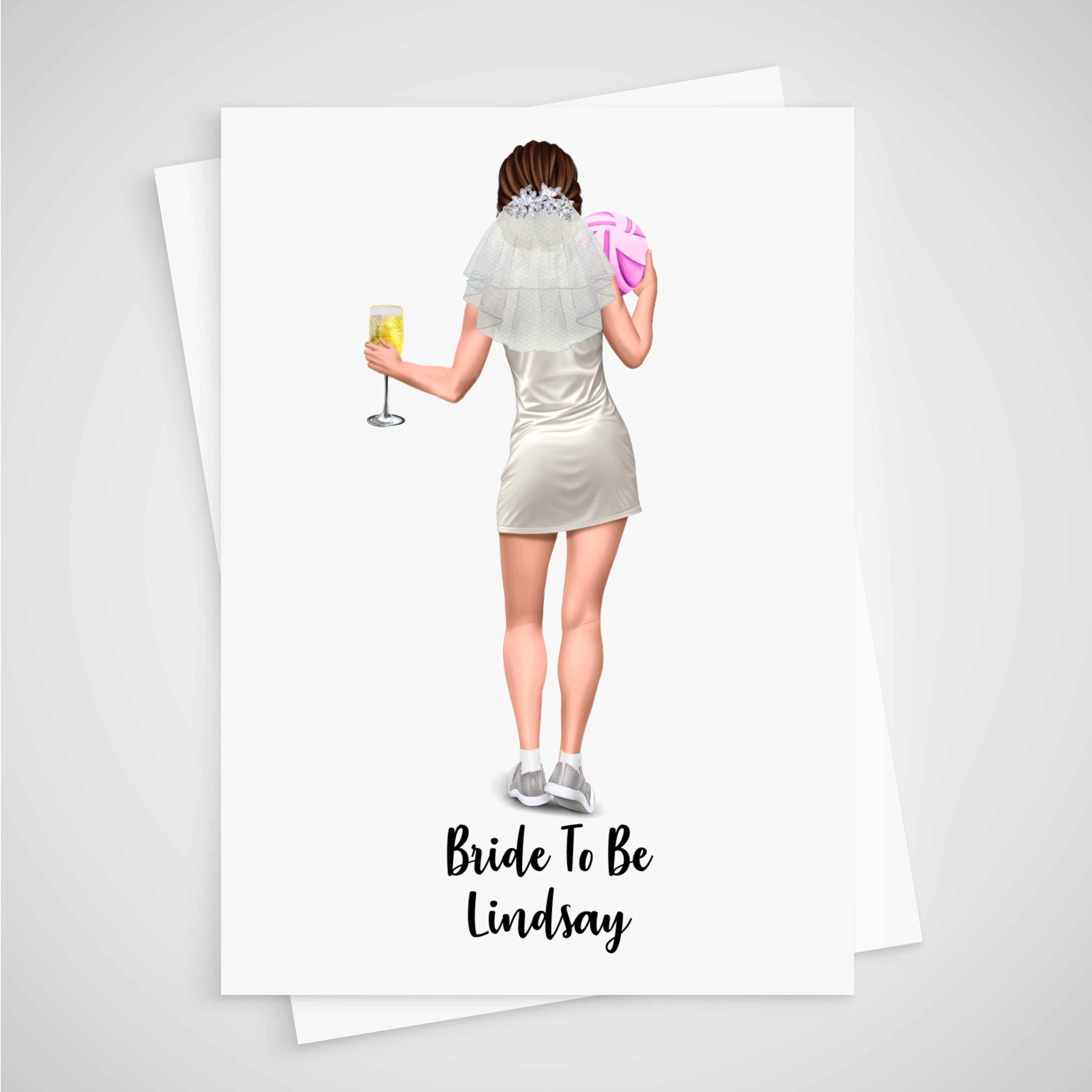 Netball Bride To Be Card Personalised Hen Party Bachelorette