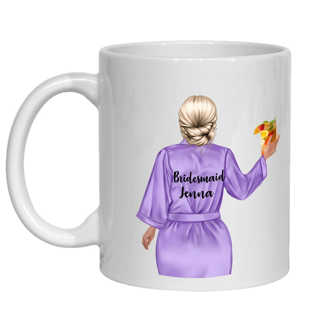 Personalized Bride Mug, Bridesmaid Bridal Party Gifts, Mother of Bride/Groom