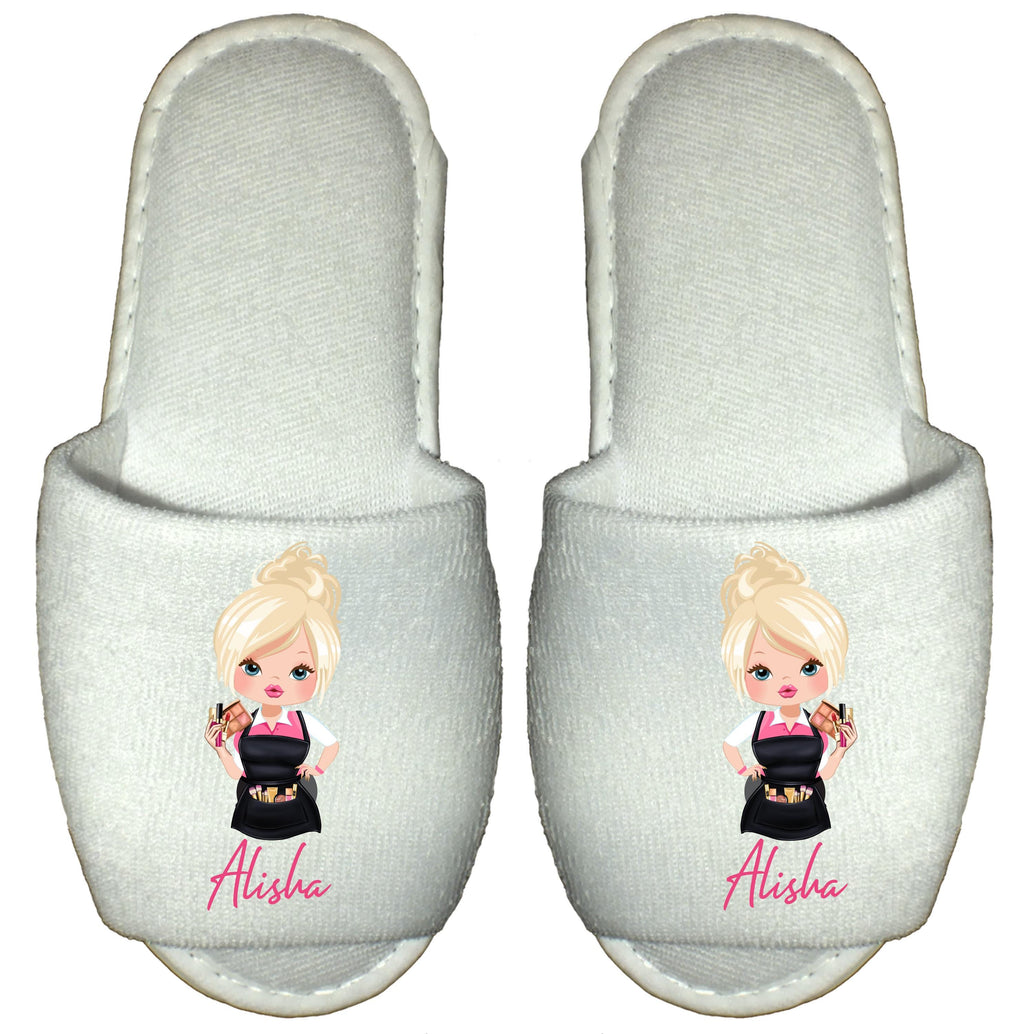 Personalised Makeup Artist Spa Slippers custom beautician