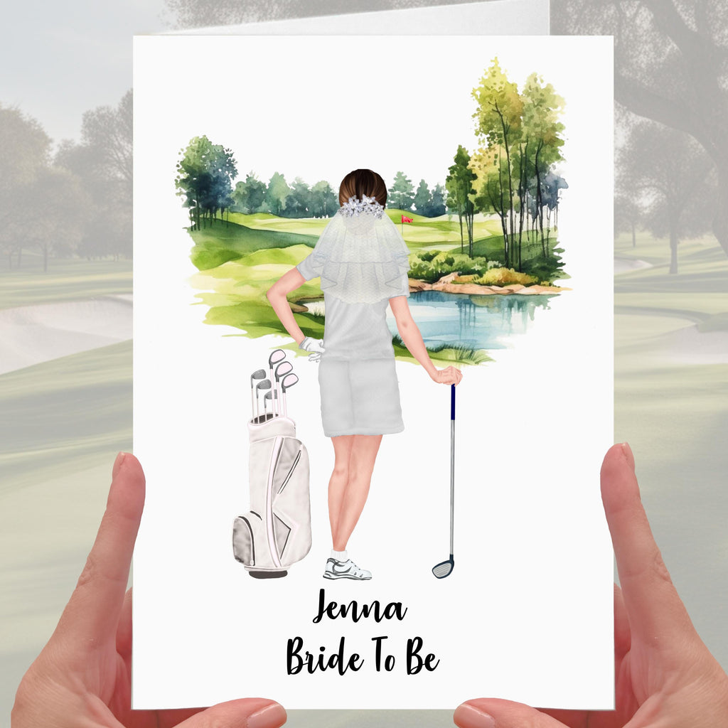 Bride Golf Card Personalised for her Bride to Be