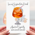Aperol Spritz Card Personalised Cocktail Friend Card Bestie