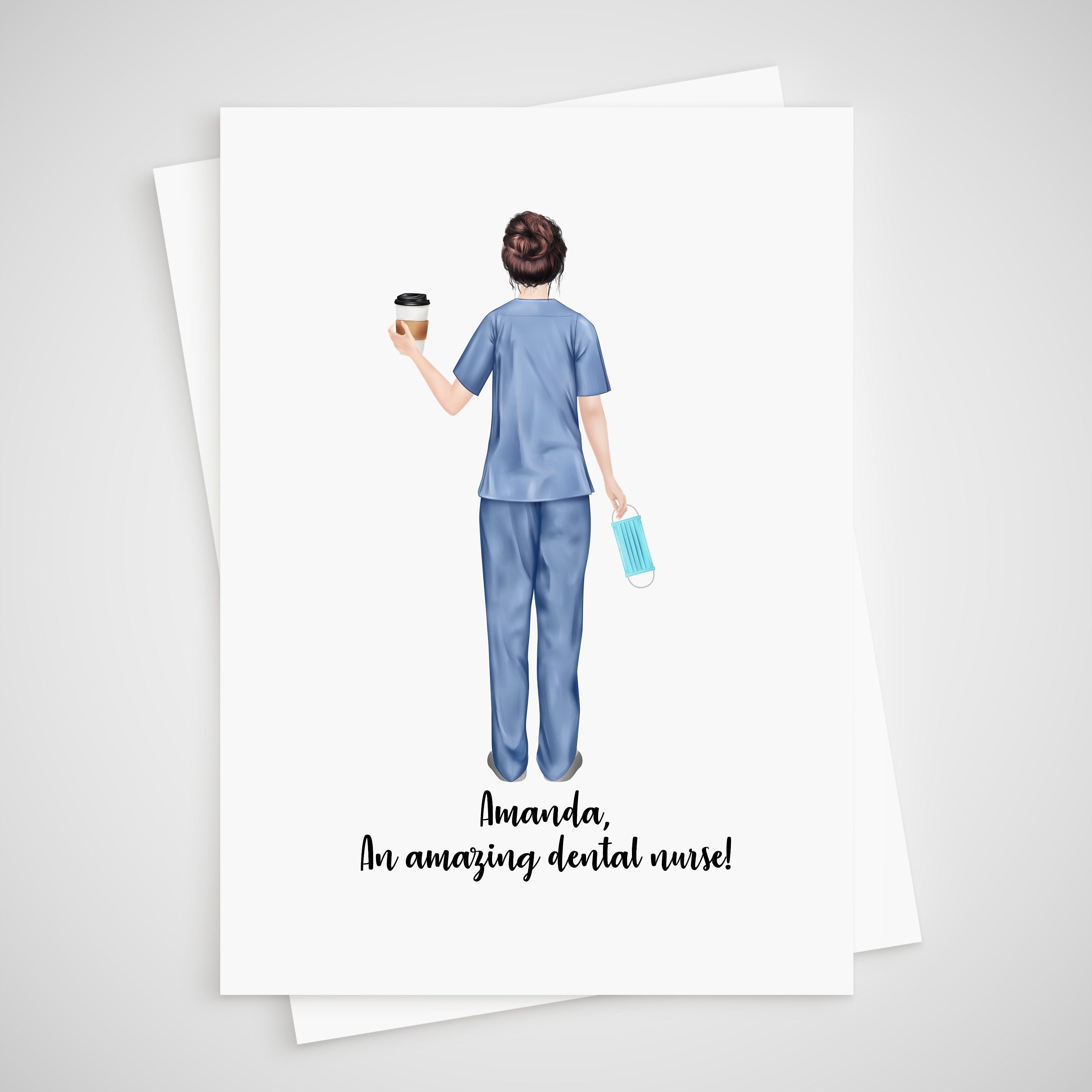 Dental Nurse Card Personalised Thank you Gift Dentist