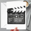 Clapper Board Wedding Card Personalised Movie Theatre Cinema Film