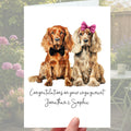 Cocker Spaniel Dog Engagement Card Personalised