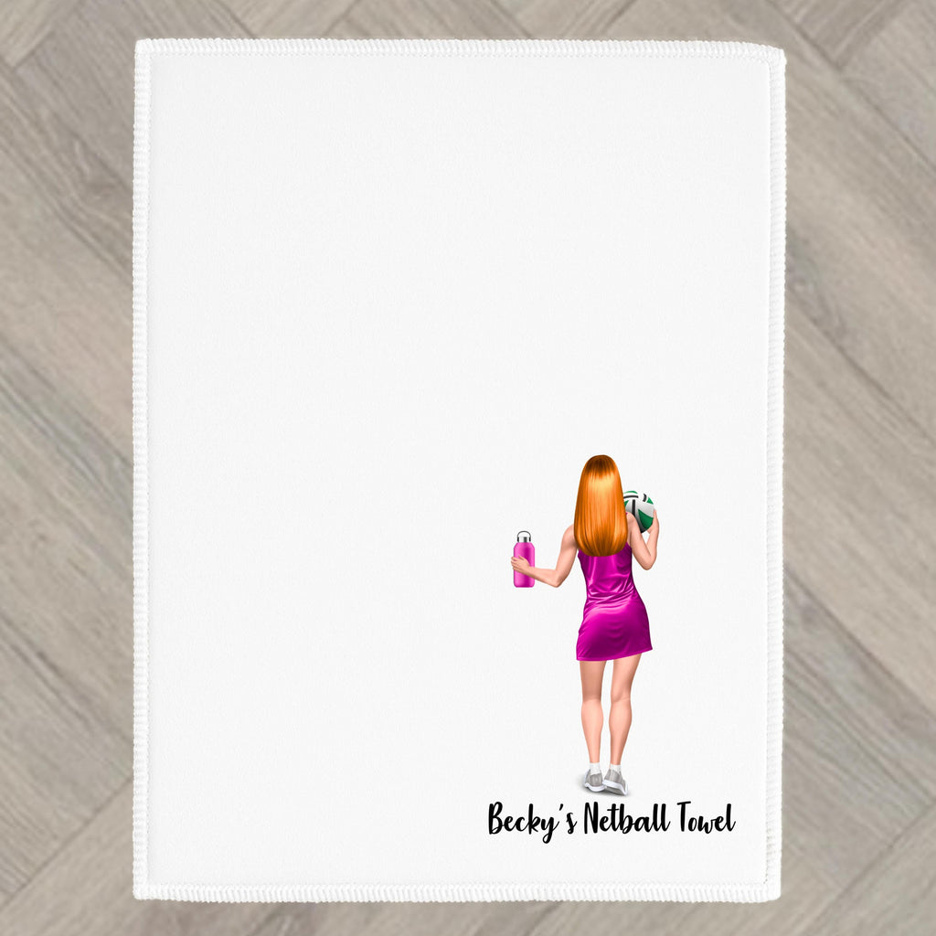 Netball Towel Personalised fitness gym exercise Woman Present Gift