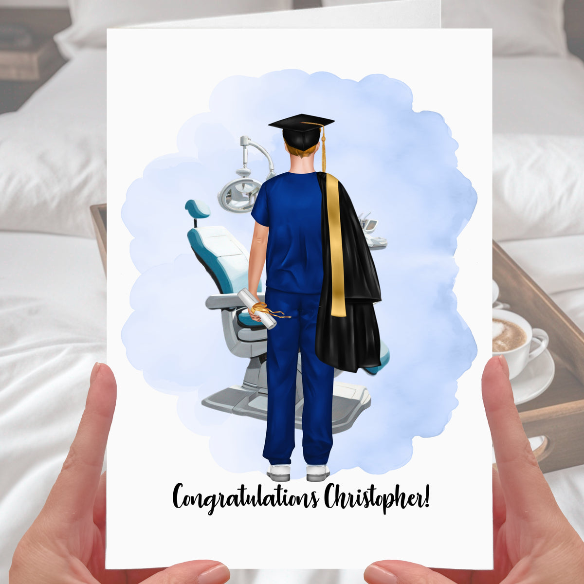 Dentist Graduation card Personalised for man congratulations - orthodontist
