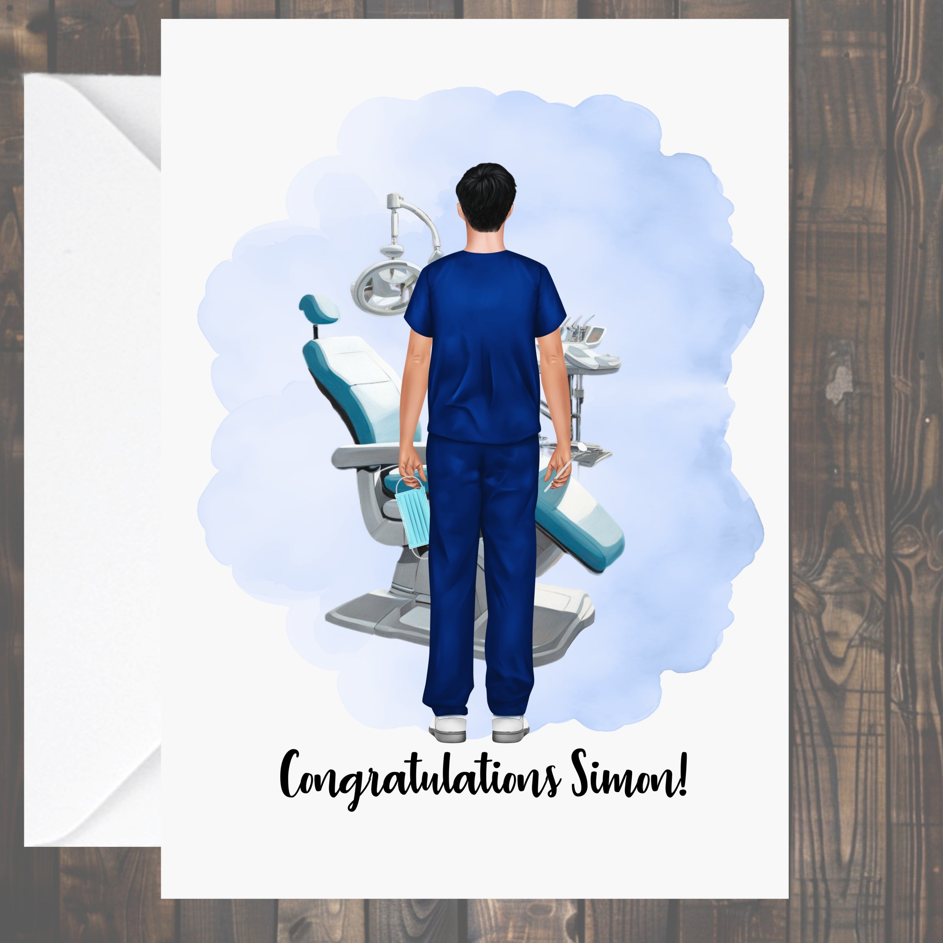 Dentist card Personalised for man thank you congratulations retirement orthodontist