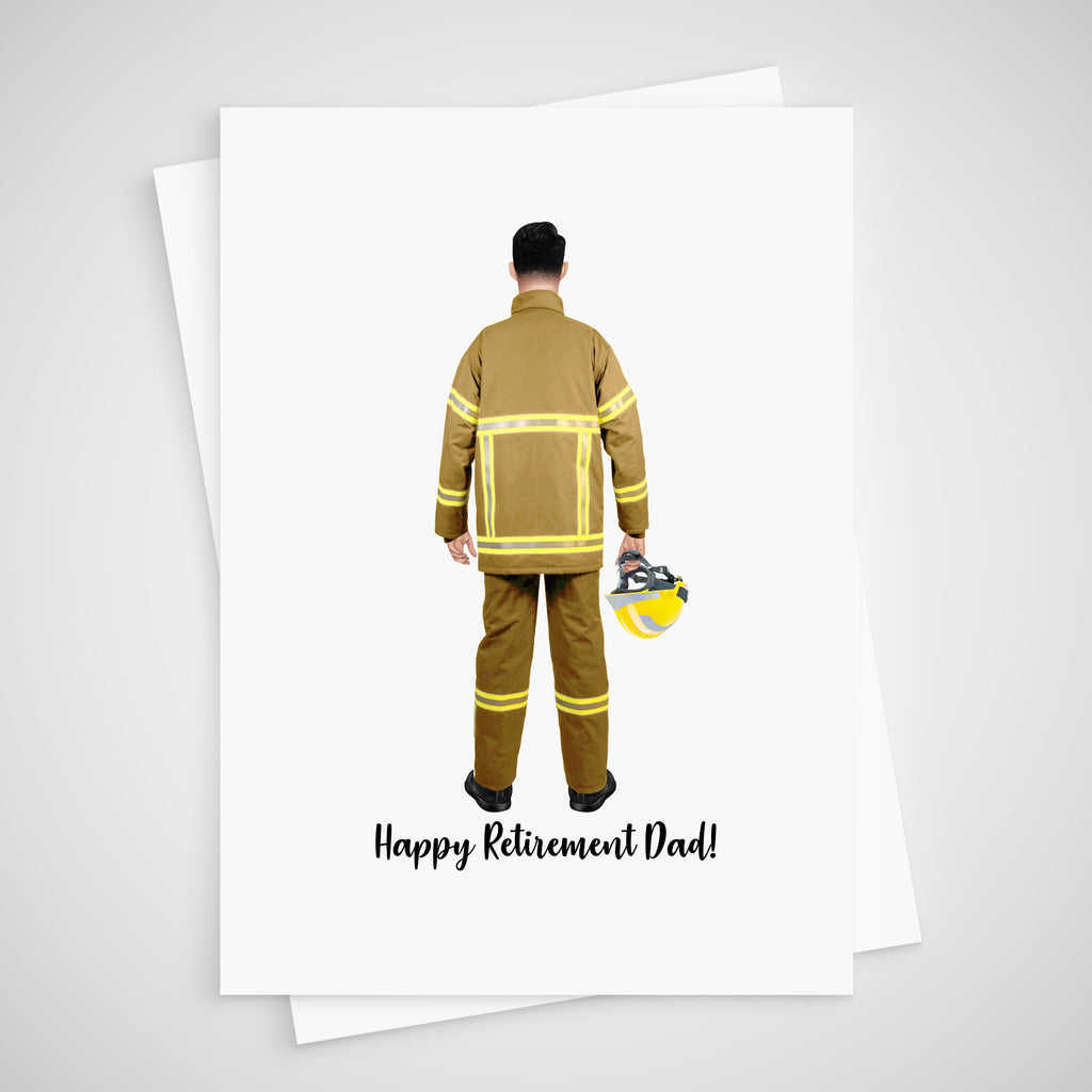 Fireman Card Retirement Personalised Congratulations Firefighter
