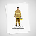 Fireman Card New Job Personalised Congratulations Firefighter