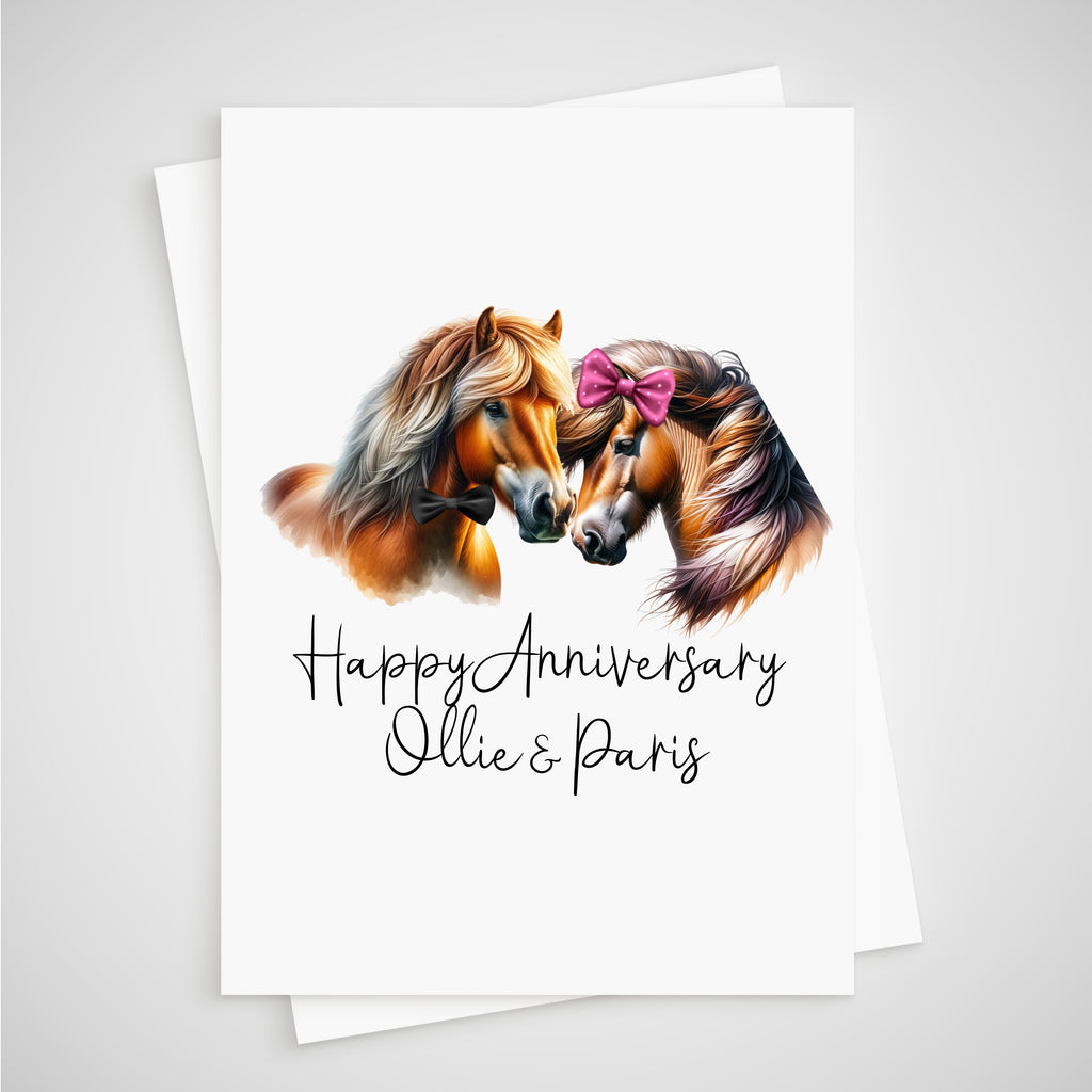 Horse Anniversary Card Personalised