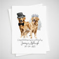 Golden Retriever Wedding Card Personalised Bride & Groom Dog