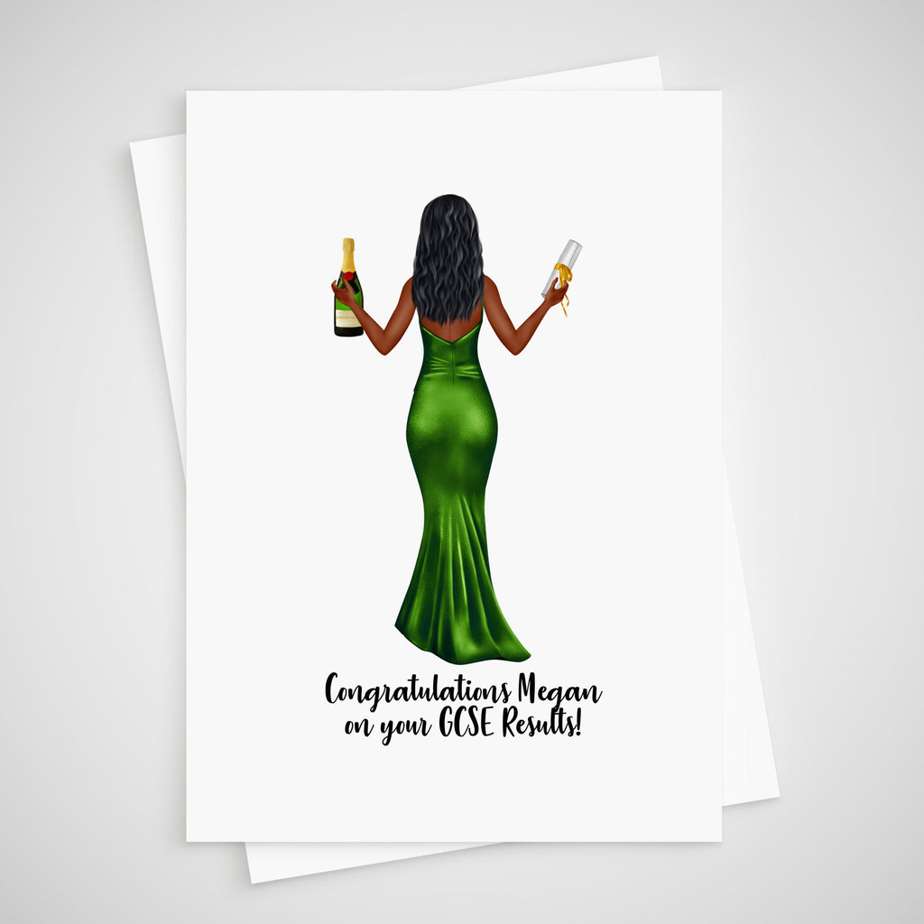 GCSE results card Personalised for girl congratulations