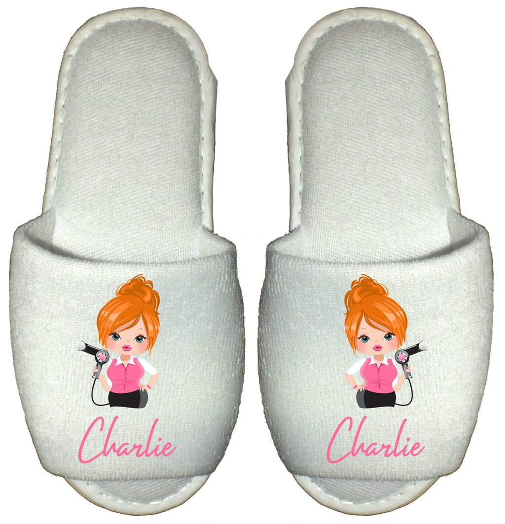 Personalised Hairdresser Spa Slippers Gift for stylist, salon