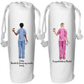 Nurse Wine Bag Personalised thank you Female