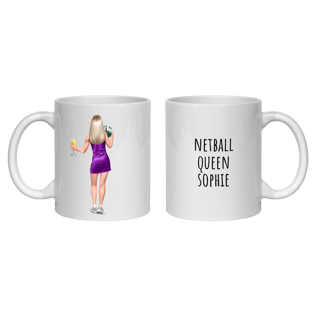 Netball Mug Gift Personalised for her Netballer