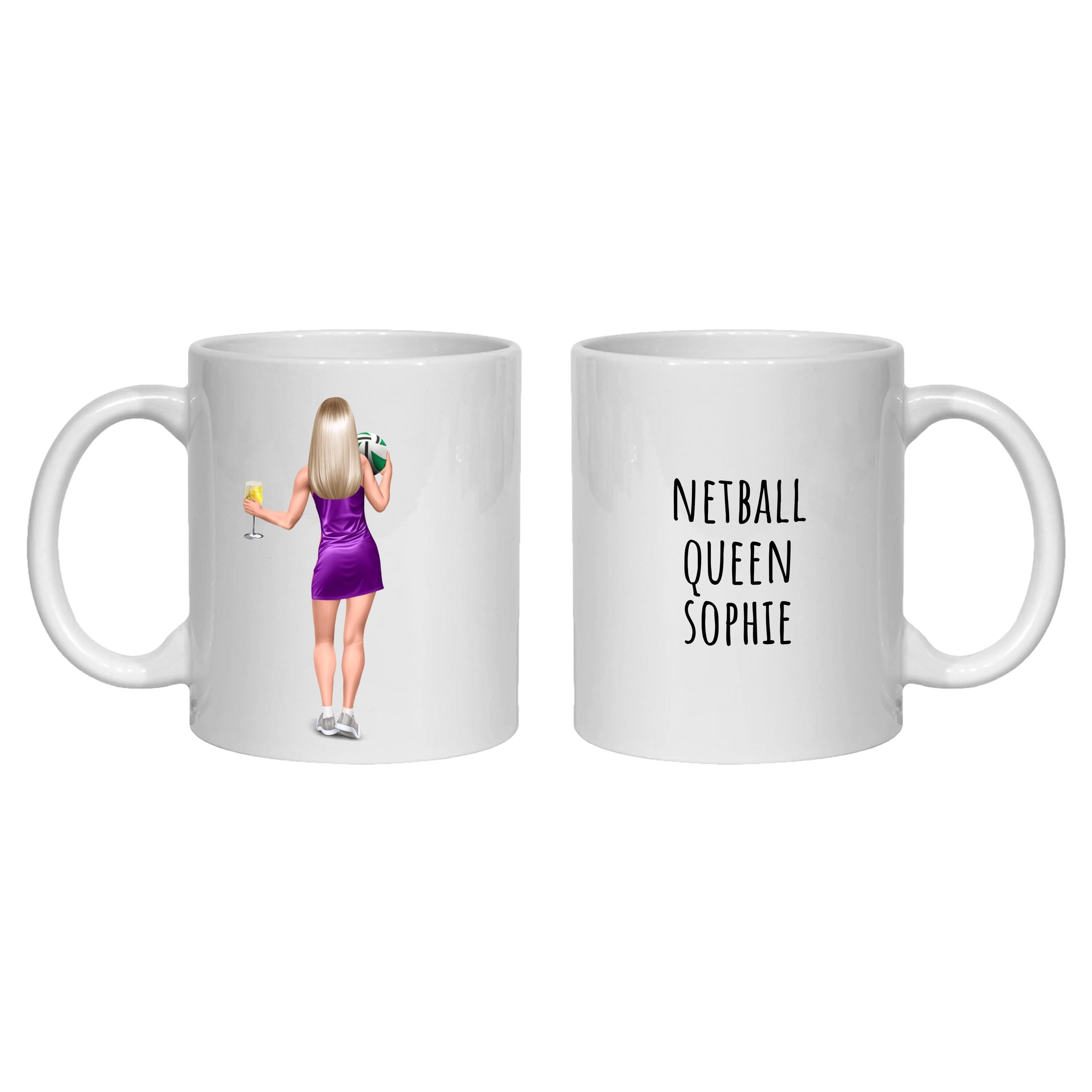 Netball Mug Gift Personalised for her Netballer