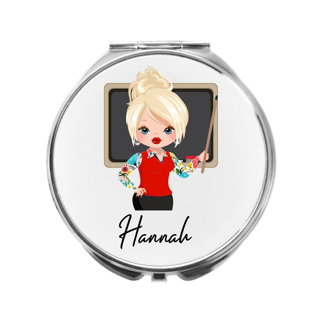 Personalized Teacher Compact Mirror: Teaching Assistant Gift