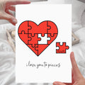Mum Heart Jigsaw Card Love you to pieces