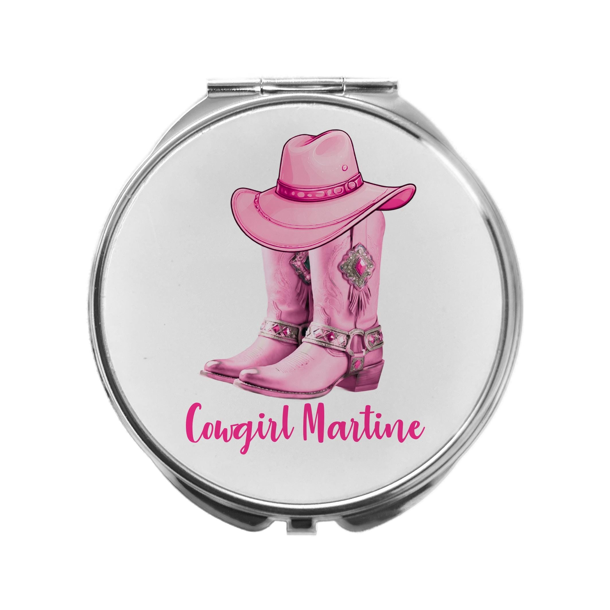 Cowgirl Mirror Compact Personalised Cowboy