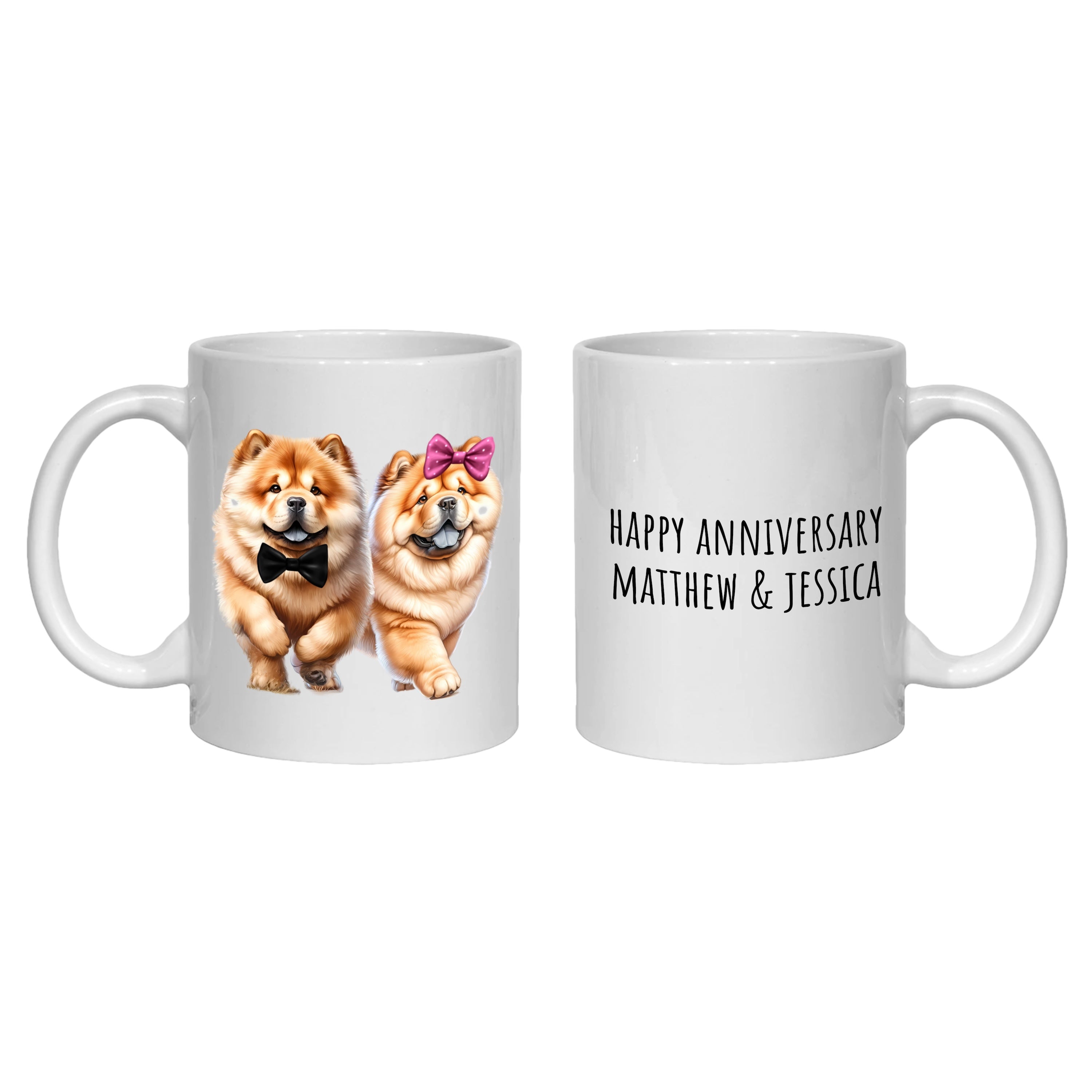 Chow Chow Personalised Anniversary Mug Dogs Gift