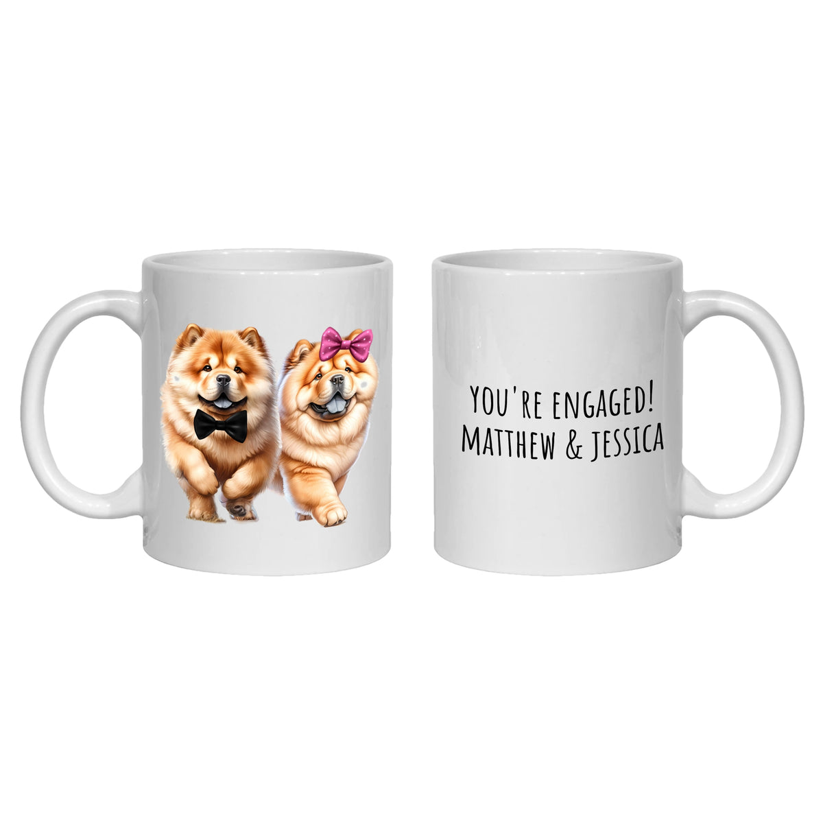 Chow Chow Engagement Personalised Mug Dogs Gift