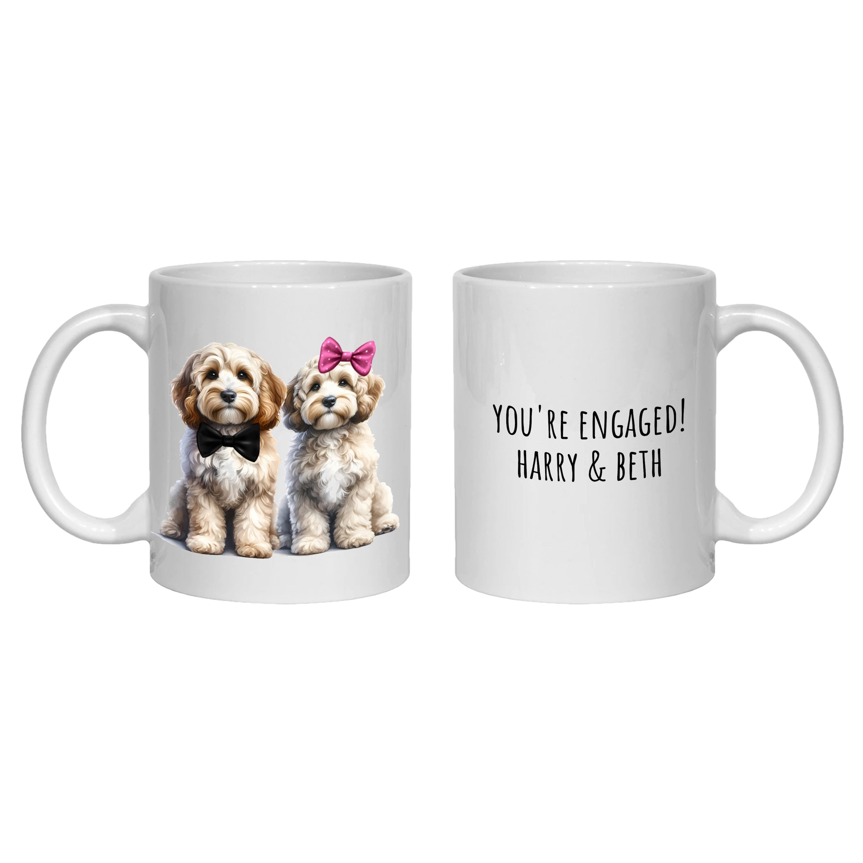 Cockapoo Engagement Personalised Mug Dogs Gift