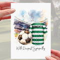 Football Sympathy Card Celtics Grief Mourning Soccer Green White