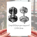 Gym Engagement Card Personalised Fitness Dumbbell Weights