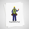 Plumber Card Retirement Personalised Construction Worker Builder
