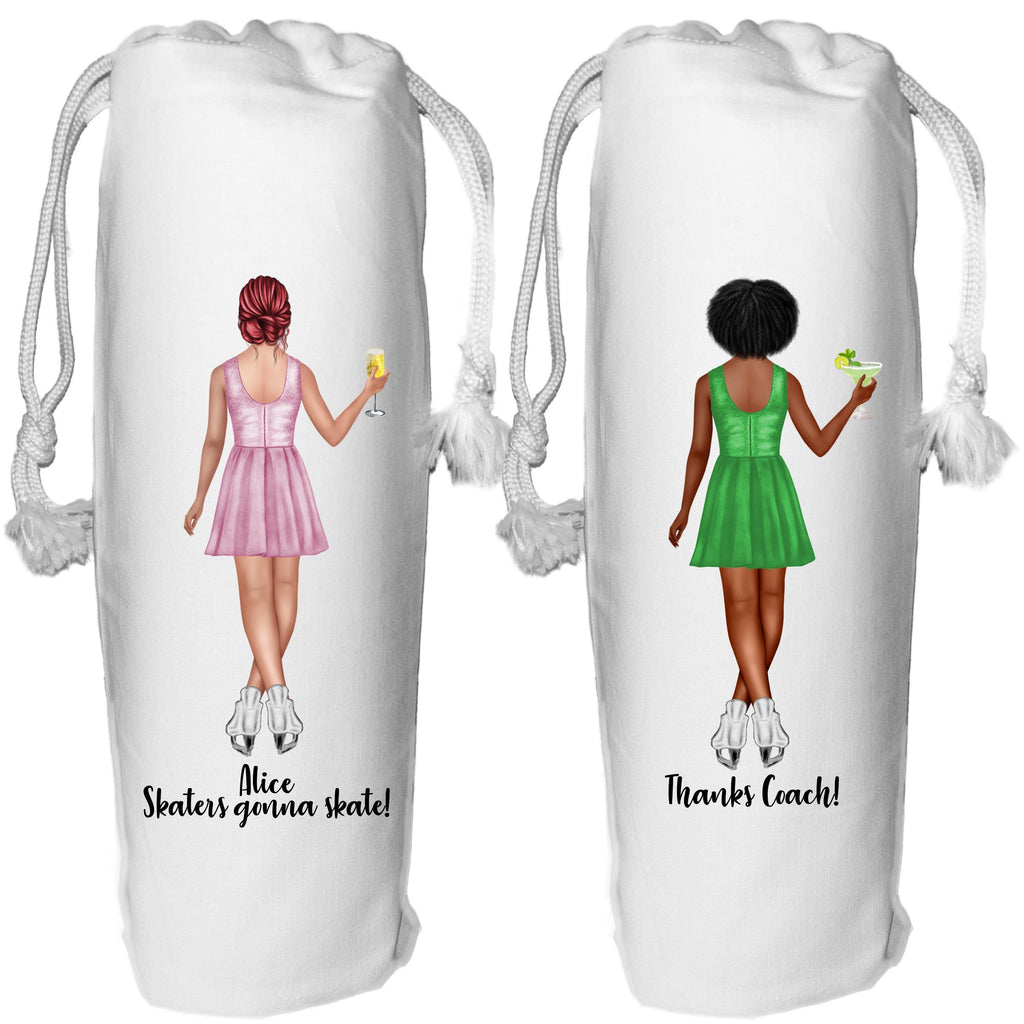 Ice Skating Wine Bag Personalised Figure Skater for her