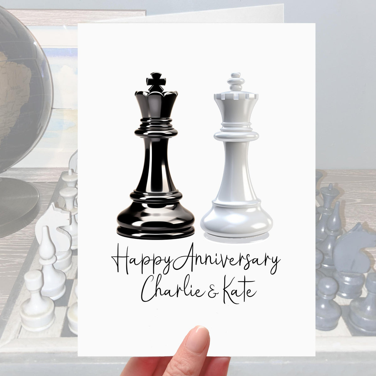 Chess Anniversary Card Personalised