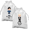 Personalized Page Boy Gift Bag: Scottish Kilt Wedding Favor Pouch