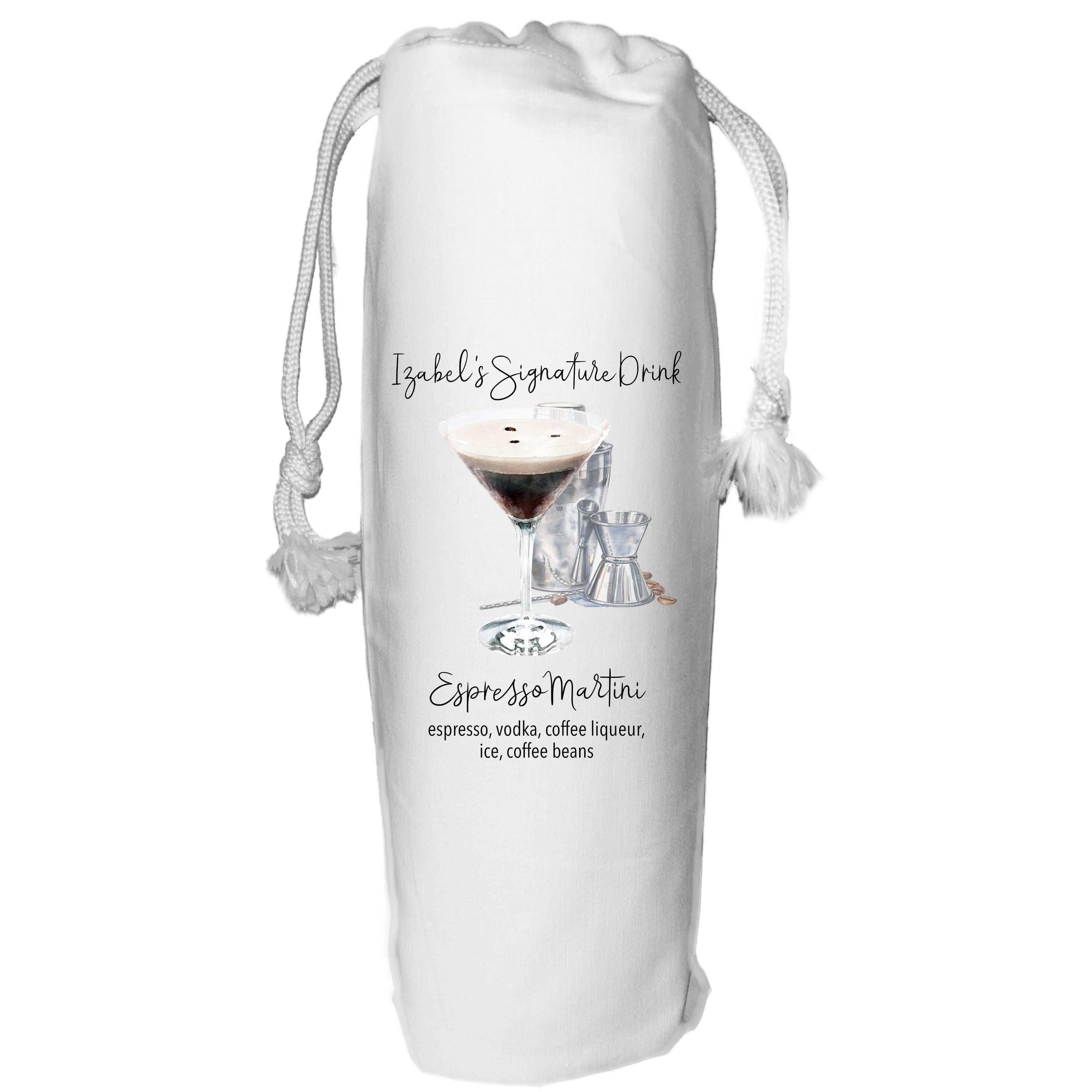 Personalised Espresso Martini Vodka Gift Bag Cocktail