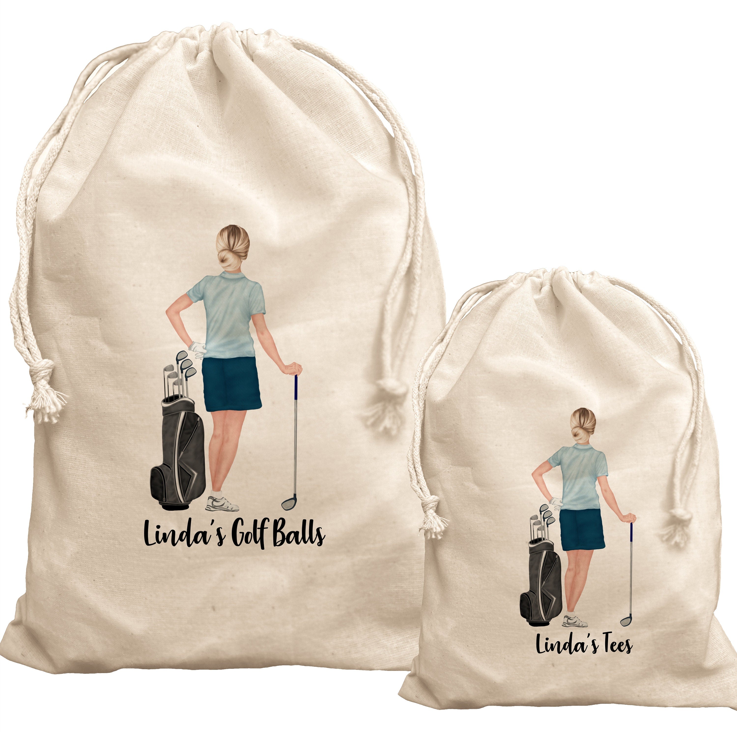 Golf Ball & Tee Bag for Golfer (female)  - Woman Golf gift